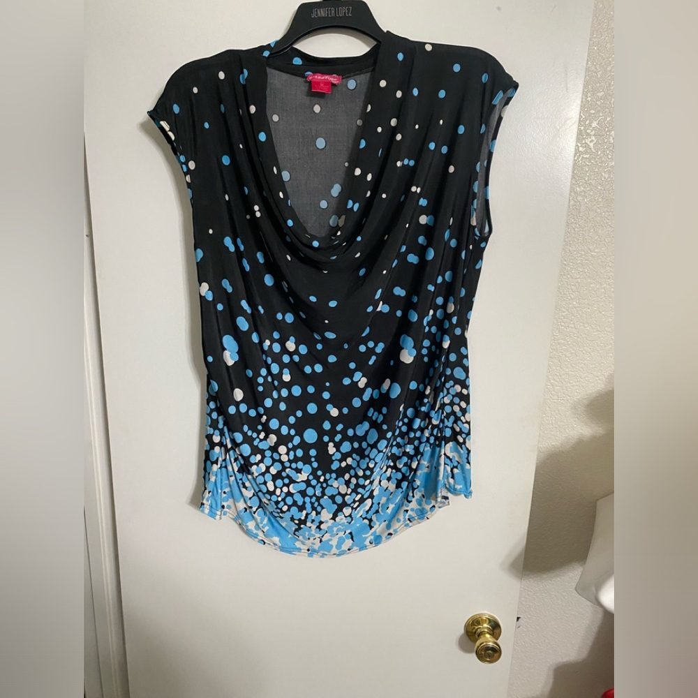 Prestige 3XL black scoop neck blouse